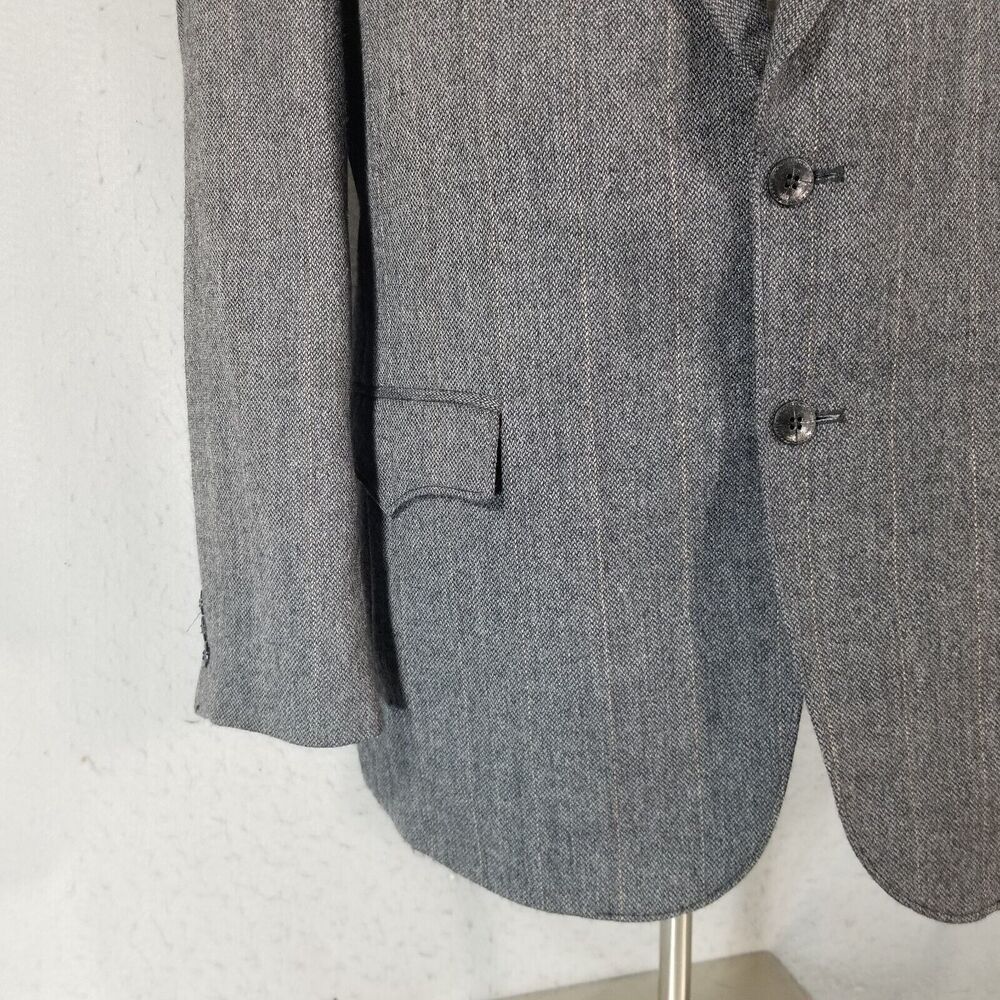 Circle S Dallas Texas Sport Coat Jacket‎ Men's 44R Gray Tweed Lambswool Weatern - Picture 6 of 15
